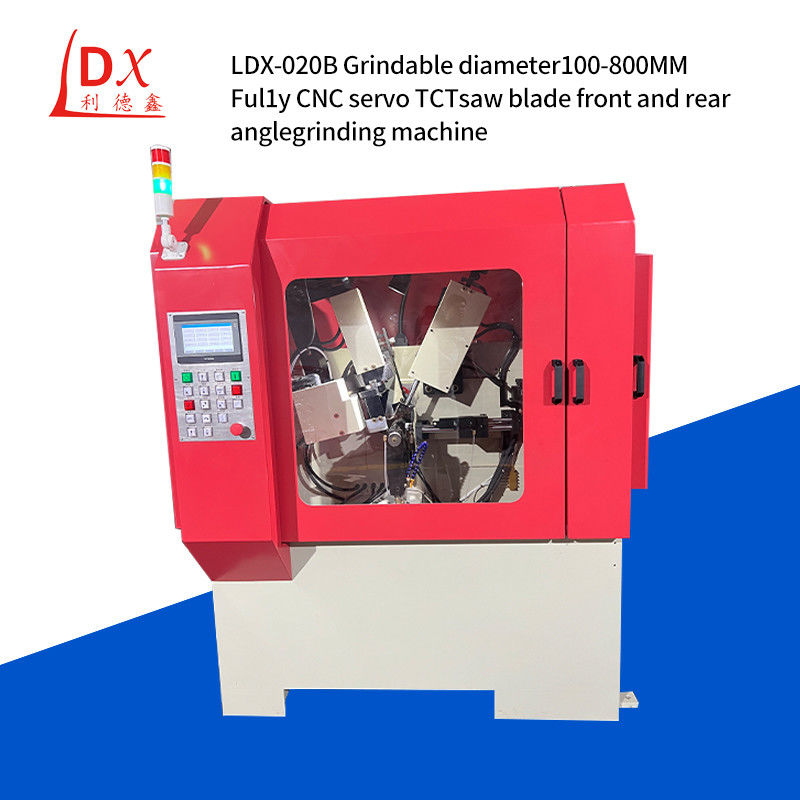 LDX-020B Machine de meulage à lame de scie CNC TCT fermée à angle avant et arrière